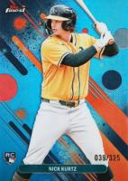 2025 Topps Finest #10 Nick Kurtz Sky Blue Refractor Baseball Card