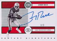 2022 Panini Encased Century Signatures #CSJR Jerry Rice Emerald Football Card