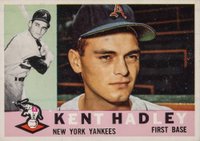 1960 Topps #102 Kent Hadley Athletics Logo Baseball Card
