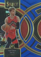 2023 Panini Select #126 Gradey Dick Blue Prizm Basketball Card