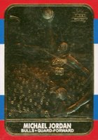 1998 Fleer 23KT Gold # Michael Jordan Red & Blue Border Basketball Card