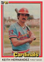 1981 Donruss #67 Keith Hernandez Baseball Card