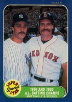 1986 Fleer #639 1984 & 1985 Al Batting Champs Baseball Card