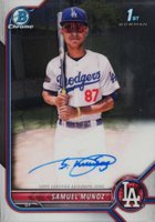 2022 Bowman Chrome Prospect Autographs #CPASM Samuel Munoz Baseball Card