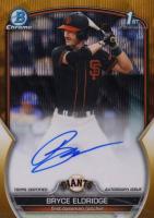 2023 Bowman Draft Chrome Prospect Autograph #CDABE Bryce Eldridge Gold Wave Baseball Card