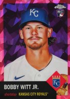2022 Topps Chrome Platinum Anniversary #61 Bobby Witt Jr. Fuchsia Atomic Refractor Baseball Card