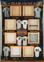 2024 Leaf A Bronx Legacy A Team for the Ages #TA-5 Babe Ruth/Derek Jeter/Joe DiMaggio/Mickey Mantle/Reggie Jackson/Roger Maris/Whitey Ford/Yogi Berra Baseball Card