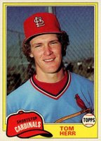 1981 Topps #266 Tom Herr Baseball Card
