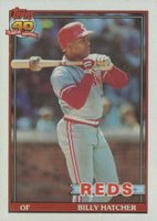 1991 Topps #604 Billy Hatcher Baseball Card
