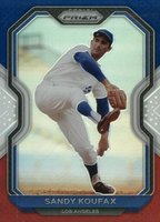 2021 Panini Prizm #241 Sandy Koufax Red/White/Blue Prizm Baseball Card
