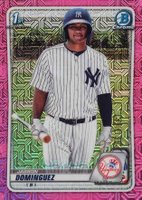 2020 Bowman Chrome Mega Box #BCP8 Jasson Dominguez Pink Refractor Baseball Card