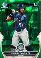 2023 Bowman Sapphire Edition Chrome Prospects #BCP133 Gabriel Gonzalez Green Baseball Card