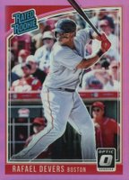 2018 Panini Donruss Optic #35 Rafael Devers Pink Baseball Card