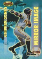 1999 Bowman's Best Mirror Image #M6 Chipper Jones/Eric Chavez Refractor Baseball Card
