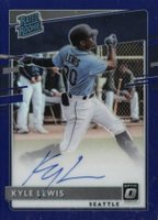 2020 Panini Donruss Optic Rated Rookies Signatures #RRSKL Kyle Lewis Purple Baseball Card