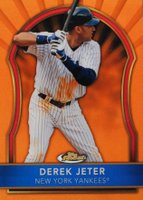 2011 Finest #28 Derek Jeter Orange Refractor Baseball Card