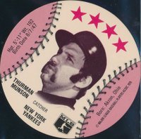 1976 Isaly's Sweet William Disc # Thurman Munson Baseball Card