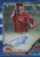 2019 Bowman Draft Chrome Draft Picks Autograph #CDATC Tyler Callihan Blue Wave Refractor Baseball Card