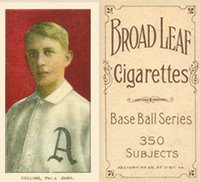 1909 White Borders Broadleaf 350  #101 Eddie Collins Philadelphia Baseball Card