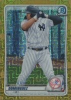 2020 Bowman Chrome Mega Box #BCP243 Jasson Dominguez Gold Refractor Baseball Card