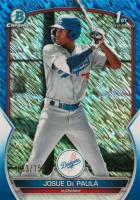 2023 Bowman Chrome Prospects #BCP111 Josue de Paula Blue Shimmer Refractor Baseball Card