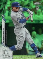 2020 Ben Baller Chrome #100 Mookie Betts Green Refractor Baseball Card