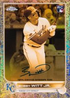2022 Topps Gilded Collection Topps Chrome Cast in Gold Autographs #CGABWJ Bobby Witt Jr. Baseball Card