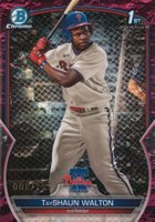 2023 Bowman Draft #BDC183 Tayshaun Walton Chrome-Fuchsia Lunar Baseball Card
