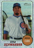 2017 Topps Heritage  #423 Kyle Schwarber Chrome-Purple Refractor Baseball Card