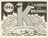 1967 Laughlin World Series #41 1944- Cardinals Vs. Browns Baseball Card