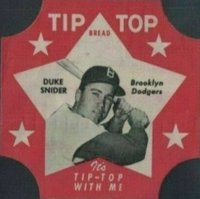1952 Tip Top Bread # Duke Snider Baseball Card
