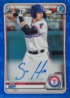 2020 Bowman Chrome Sapphire Edition Autographs #BSPASH Sam Huff Baseball Card