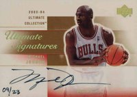 2003 Ultimate Collection Ultimate Signatures #MJ-A Michael Jordan Gold Basketball Card
