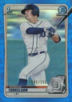 2020 Bowman Draft #BD121 Spencer Torkelson Chrome-Blue Refractor Baseball Card