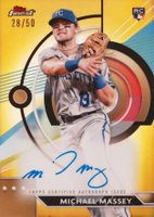 2023 Topps Finest Finest Autographs #MMA Michael Massey Gold Baseball Card