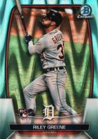 2023 Bowman Chrome #29 Riley Greene Aqua Raywave Baseball Card