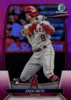 2023 Bowman Chrome #64 Zach Neto Fuchsia Baseball Card