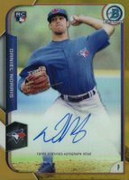 2015 Bowman Chrome Autograph Rookies #DN Daniel Norris Gold Refractor Baseball Card