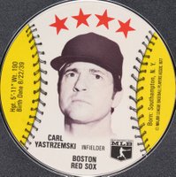 1977 Detroit Caesars Discs # Carl Yastrzemski Baseball Card