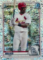 2020 Bowman Draft #BD57 Jordan Walker Chrome-Sparkle Refractor Baseball Card