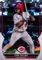 2023 Bowman Chrome Prospects #BCP125 Cam Collier Atomic Refractor Baseball Card