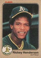 1983 Fleer #519 Rickey Henderson Baseball Card