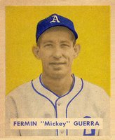 1949 Bowman #155 Mickey Guerra Baseball Card