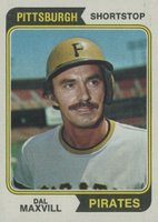 1974 Topps #358 Dal Maxvill Baseball Card
