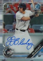 2019 Bowman Draft Chrome Draft Picks Autograph #CDAJJB J.J. Bleday Refractor Baseball Card