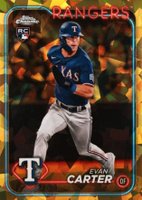 2024 Topps Chrome Sapphire #280 Evan Carter Gold Baseball Card