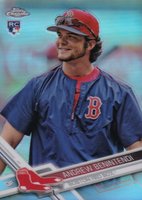 2017 Topps Chrome #100 Andrew Benintendi Blue Jersey-Refractor Baseball Card