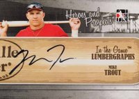 2011 In the Game Heroes and Prospects Lumbergraphs Autographs #L-MT Mike Trout Baseball Card