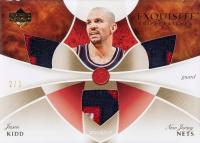 2007 Upper Deck Exquisite Collection Triple Patches #JK Jason Kidd Gold Basketball Card