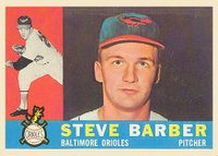 1960 Topps #514 Steve Barber Baseball Card